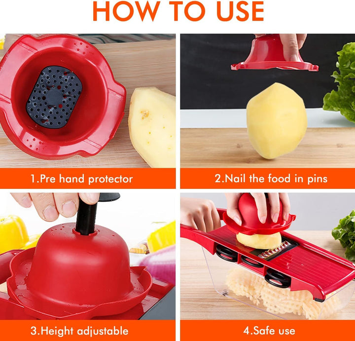 High Quality 10 In 1 Mandoline Vegetable Cutter