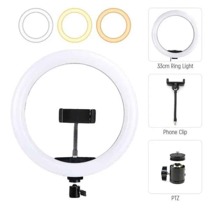 26 CM Selfie LED Ring Light With Ball Head Mobile Holder