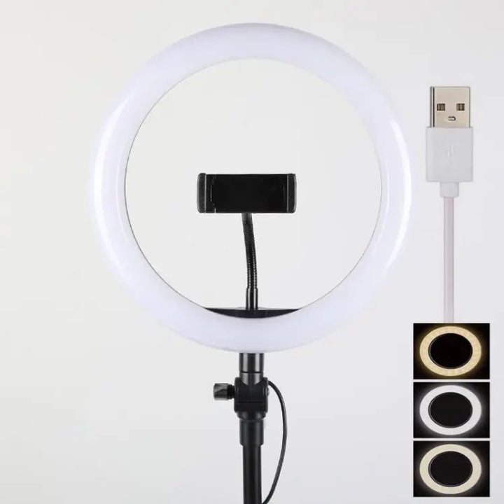 26 CM Selfie LED Ring Light With Ball Head Mobile Holder