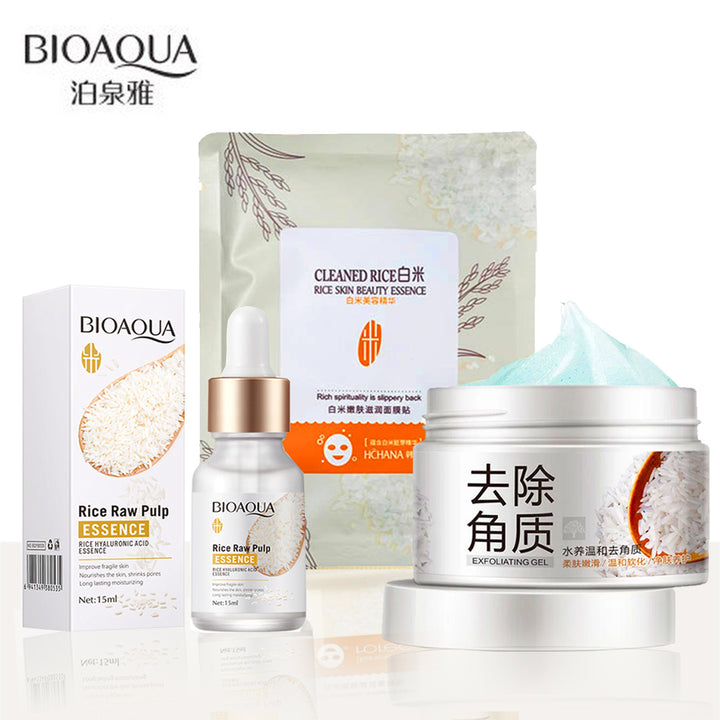 Pack Of 3 Bioaqua Glow Rice Beauty Series.