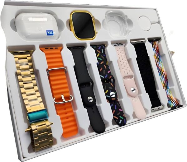 I20 Ultra Max Suit Smart Watch 10 In 1 Box with Airpods 2