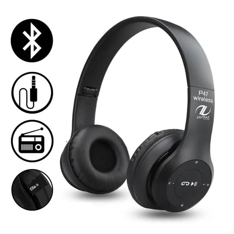 P47 Wireless Foldable Bluetooth Headphones