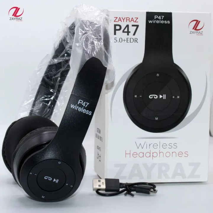 P47 Wireless Foldable Bluetooth Headphones