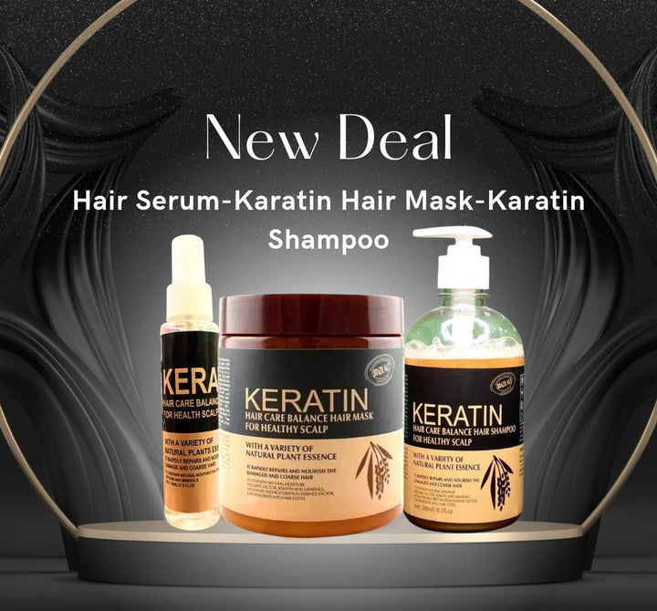 Pack Of 3 Items Keratin Hair Care Products