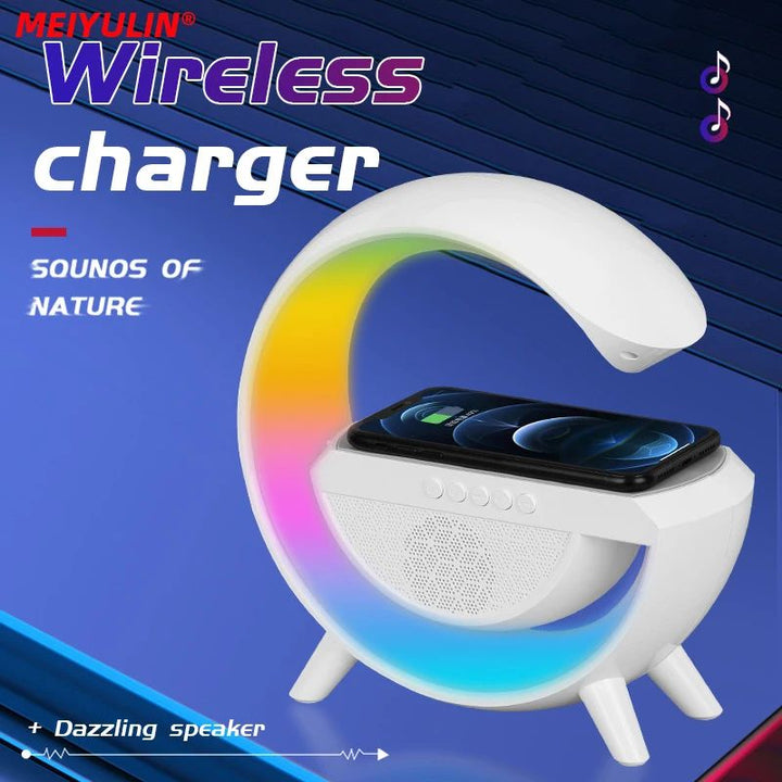 Bt-3401 G-shape Lamp, Bluetooth Speaker With Wireless Charging