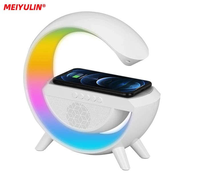 Bt-3401 G-shape Lamp, Bluetooth Speaker With Wireless Charging